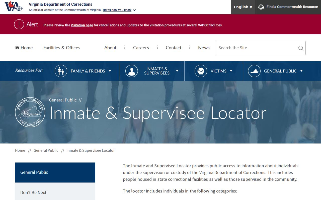 Shenandoah County criminal record VADOC custody locator